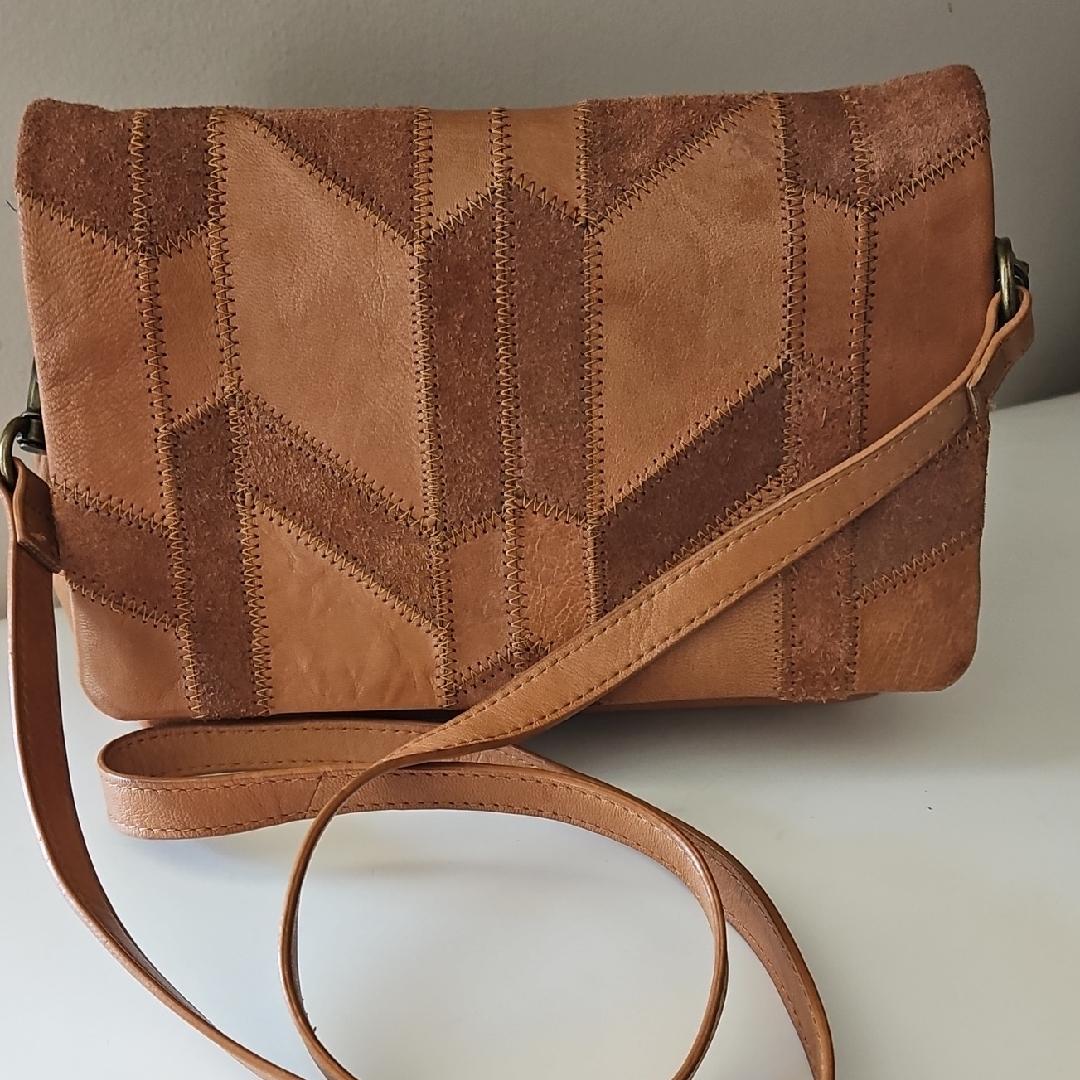 Lucky Brand Patchwork Leather Crossbody Bag New 90